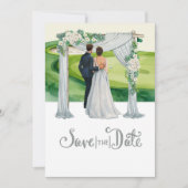 Golf Wedding Save the Date Golf thema Kaart (Voorkant)