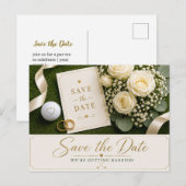 Golf Wedding Save the Date Invitation Briefkaart (Voorkant / Achterkant)