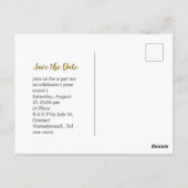 Golf Wedding Save the Date Invitation Briefkaart (Achterkant)