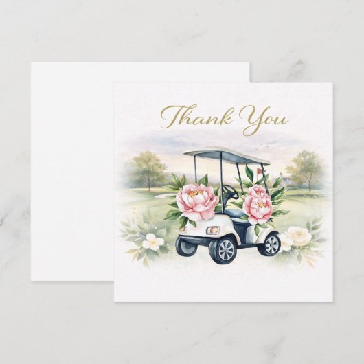 GOLF WEDDING thank you card  (Voorkant / Achterkant)