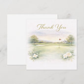 GOLF WEDDING thank you card  (Voorkant / Achterkant)