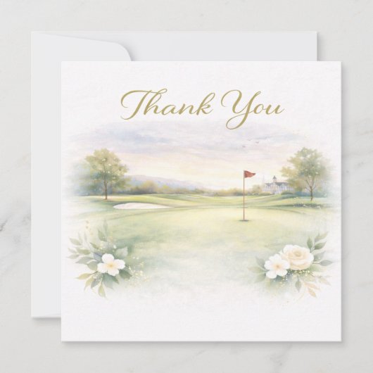 GOLF WEDDING thank you card  (Voorkant)