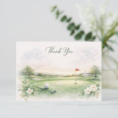 GOLF WEDDING thank you card  Bedankkaart (Staand voorkant)