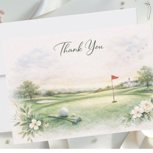 GOLF WEDDING thank you card  Bedankkaart