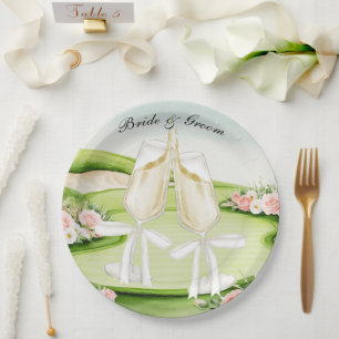 Golf Wedding thema op de golfbaan Papieren Bordje