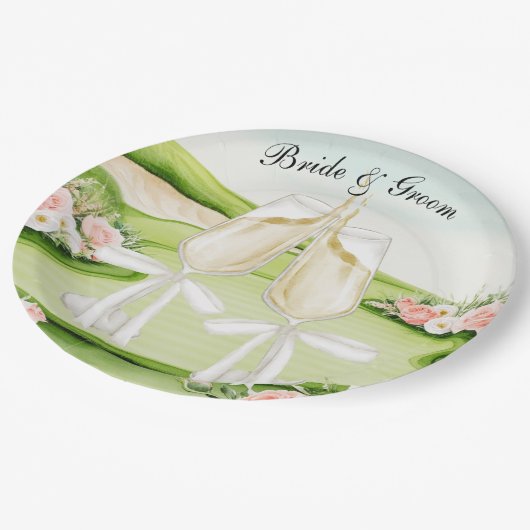 Golf Wedding thema op de golfbaan Papieren Bordje (Gekanteld)