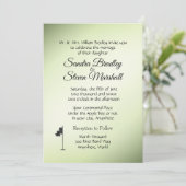 Golf Wedding Theme Green Invitations Kaart (Staand voorkant)