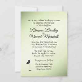 Golf Wedding Theme Green Invitations Kaart