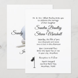 Golf Wedding Theme Kaart