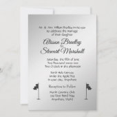 Golf Wedding Theme Silver-uitnodigingen Kaart (Voorkant)