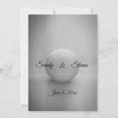 Golf Wedding Theme Silver-uitnodigingen Kaart (Achterkant)
