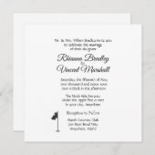 Golf Wedding Theme White Invitations Kaart (Voorkant / Achterkant)