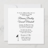 Golf Wedding Theme White Invitations Kaart (Voorkant)