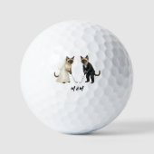 Golf Wedding themed for Cat Lovers Bride and Groom Golfballen (Voorkant)