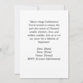 Golf Wedding themed for Cat Lovers Kaart (Achterkant)