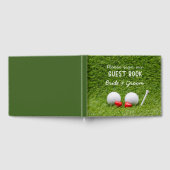 Golf Wedding twee groene golfballen met liefde Gastenboek (Volledig)