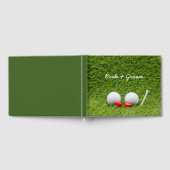Golf Wedding twee groene golfballen met liefde Gastenboek (Volledig)