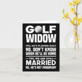 Golf Weduwe Grappig Golfen Golfer Vrouw Kaart (Gele Bloem)