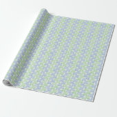 Golf Weefsel in Leisteen en Groen Cadeaupapier (Uitgerold)