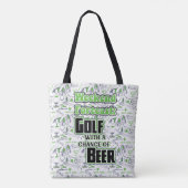 Golf Weekend Forecast Tote Bag (Achterkant)