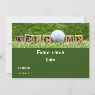 Golf Welcome party-uitnodiging Kaart
