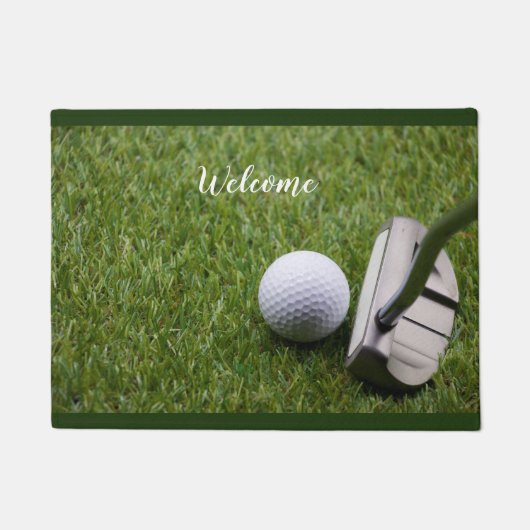 Golf Welkom deur mat golf en Putter (Voorkant)