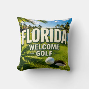 Golf Welkom op groen gras Kussen