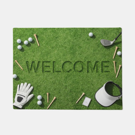 Golf Welkom Thuis bij de Golfer Deurmat (Voorkant)