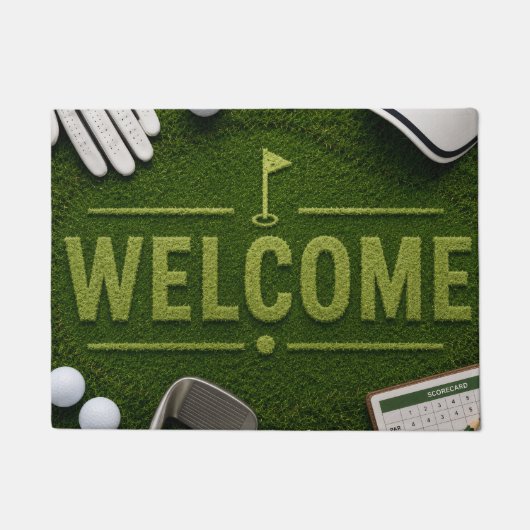 Golf Welkom Thuis bij de Golfer Deurmat (Voorkant)