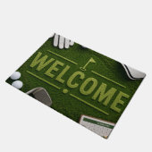 Golf Welkom Thuis bij de Golfer Deurmat (Schuin)