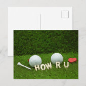 Golf wenskaart hoe ben je golfer briefkaart (Voorkant / Achterkant)