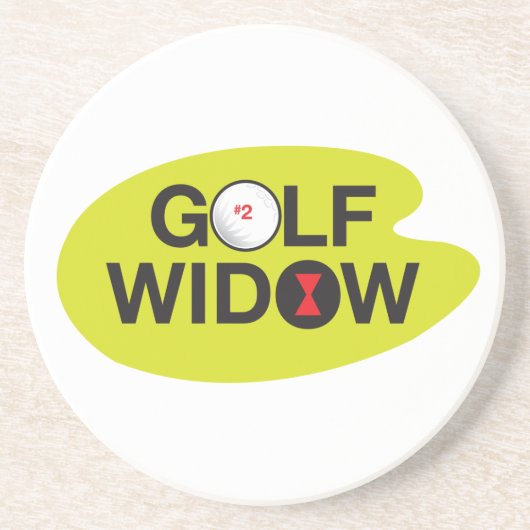 Golf Widow Badge of Honor Zandsteen Onderzetter (Voorkant)
