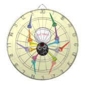 Golf Widow Black Widow Spider T - shirts Dartbord (Voorkant)