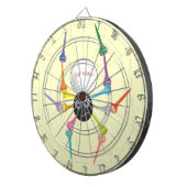 Golf Widow Black Widow Spider T - shirts Dartbord (Voorkant Rechts)