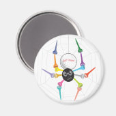 Golf Widow Black Widow Spider T - shirts Magneet (Voorkant / Achterkant)