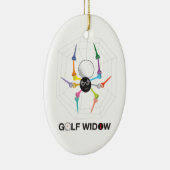 Golf Widow Black Widow Spider T - shirts_personali Keramisch Ornament (Rechts)