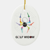Golf Widow Black Widow Spider T - shirts_personali Keramisch Ornament (Voorkant)