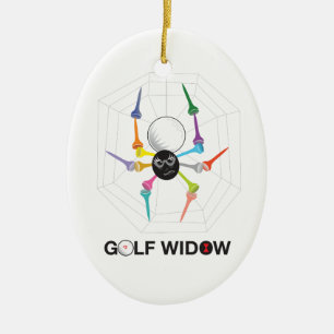 Golf Widow Black Widow Spider T - shirts_personali Keramisch Ornament