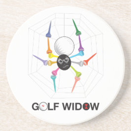 Golf Widow Black Widow Spider T - shirts Zandsteen Onderzetter