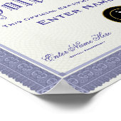 Golf Widow Certification Funny Poster (Hoek)