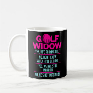 Golf Widow Wife nog steeds getrouwd Golfer Funny Koffiemok