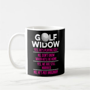 Golf Widow Wife nog steeds getrouwd Golfer Funny Koffiemok