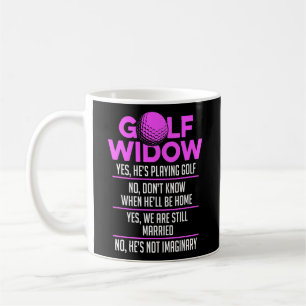 Golf Widow Wife nog steeds getrouwd Golfer Funny Koffiemok