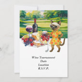 Golf wine tasting tournament with wine at course  kaart (Voorkant)