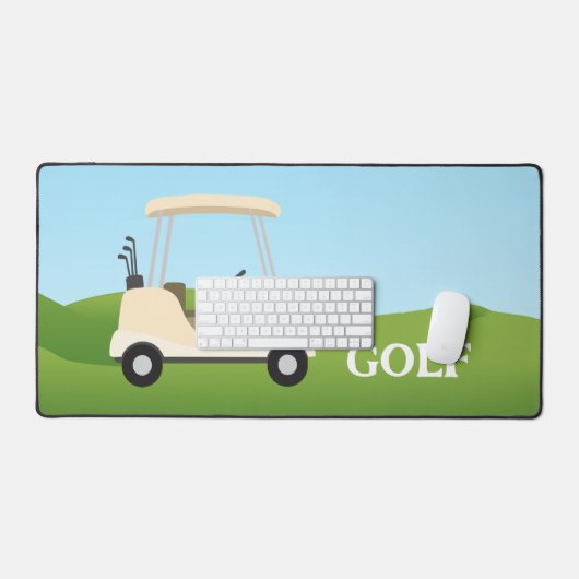 Golf Winkelwagen Design Desk Mat (Keyboard & Muis)
