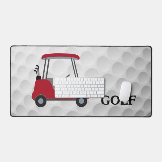 Golf Winkelwagen Design Desk Mat (Keyboard & Muis)