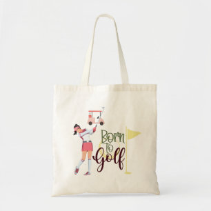 Golf Woman, geboren uit golf Tote Bag