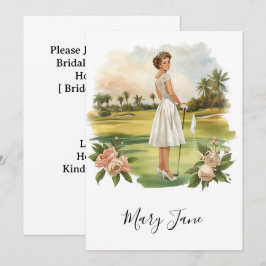 Golf Woman golfer on golf course Bridal Kaart