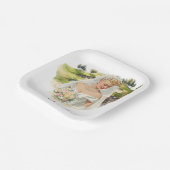 Golf Woman golfer on golf course Bridal Papieren Bordje (Gebogen)