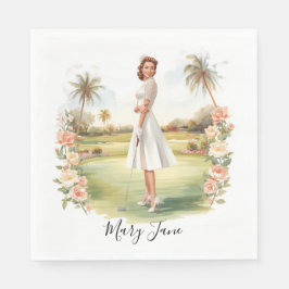 Golf Woman golfer on golf course Bridal Servet